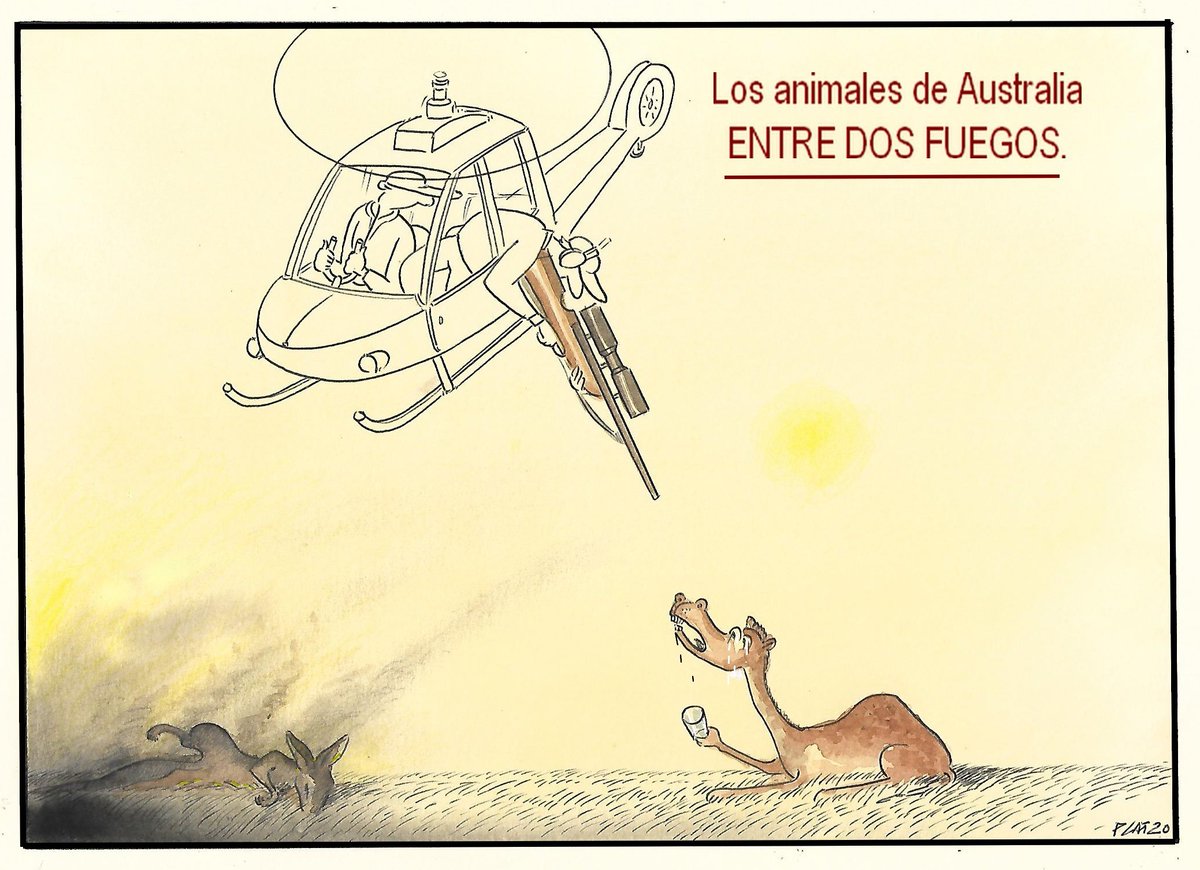 Mi viñeta de hoy viernes 10 de enero de 2020.
Los humanos somos únicos destrozando paraísos.