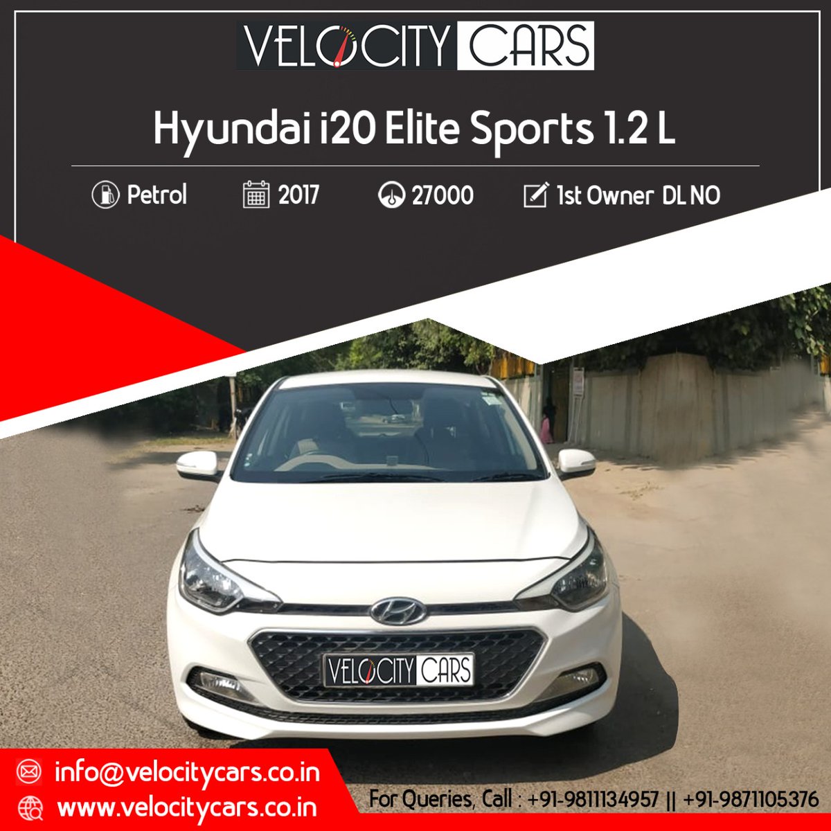 VelocityCars9's tweet photo. 2017 Hyundai i20Elite Sport 1.2L

Details:-
⛽Fuel Type: Petrol
🚘KM Done: 27000
👨‍💼Owner Sr No: 1st Owner, DL NO

☎@9811134957
☎@9871105376
🔍: https://t.co/5OqbDKUu3d

#cars #sales #carsale #salemycaronline #carinsurance #carrenewal #insurance #delhi #noida #gurgaon #ghaziabad https://t.co/rnonEApfSu