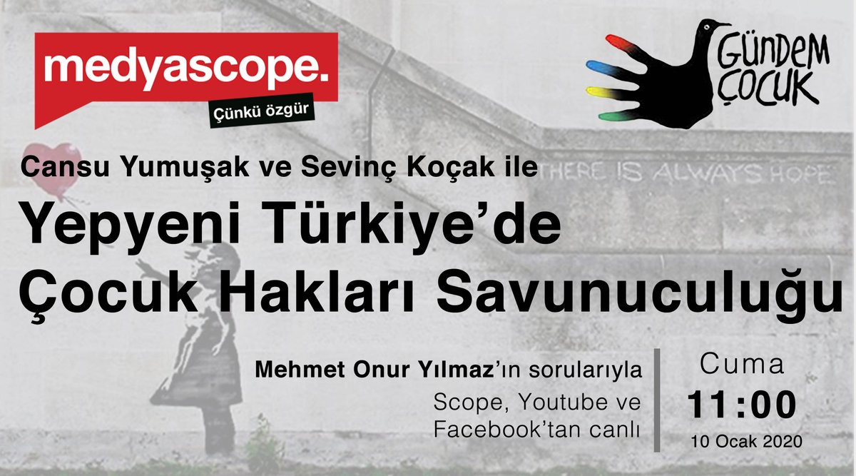 "Yepyeni Türkiye'de Çocuk Hakları Savunuculuğu" başlıklı Gündem Çocuk, bugün 11:00'de
<a href="/monuryilmaz/">Mehmet Onur Yılmaz</a> <a href="/gundemcocuk/">Gündem Çocuk</a> <a href="/CocukIhd/">İHD Ankara Çocuk Hakları Komisyonu</a> @IhdSube