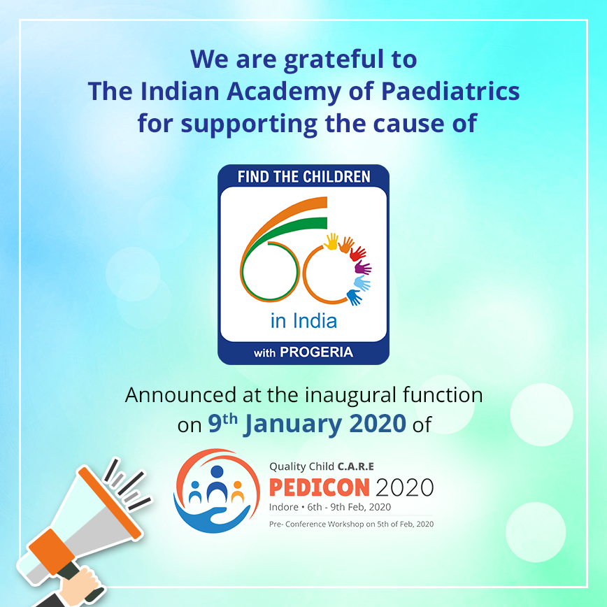 TeamNihal's tweet photo. We are excited to be at the PEDICON 2020 inaugural function at Indore where Indian Academy of Pediatrics is
supporting the cause of Finding 60 children with #Progeria in India. @Progeria @MMCommn @GLOBALHealthPR 
#FindTheChildren60inIndiawithProgeria
#FindTheChildren
#RareDisease https://t.co/9bfii6z6ab