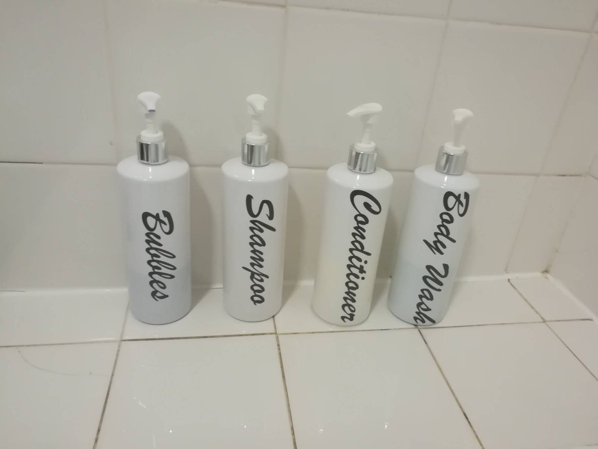 claireyfairymks's tweet image. Made so many of these for other people finally got round to doing a set for myself, hoping it will ration the children's shower gel usage! #getorganised #hinchhome #somethingforme