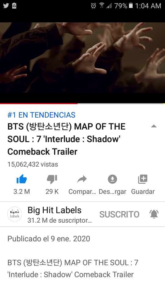 minimoni1115's tweet photo. @BigHitEnt 15 millones de vistas #1 en tendencias ☆2020 es el año de BTS☆
@BTS_twt
#Shadow15M https://t.co/Nt9RP1RfTr