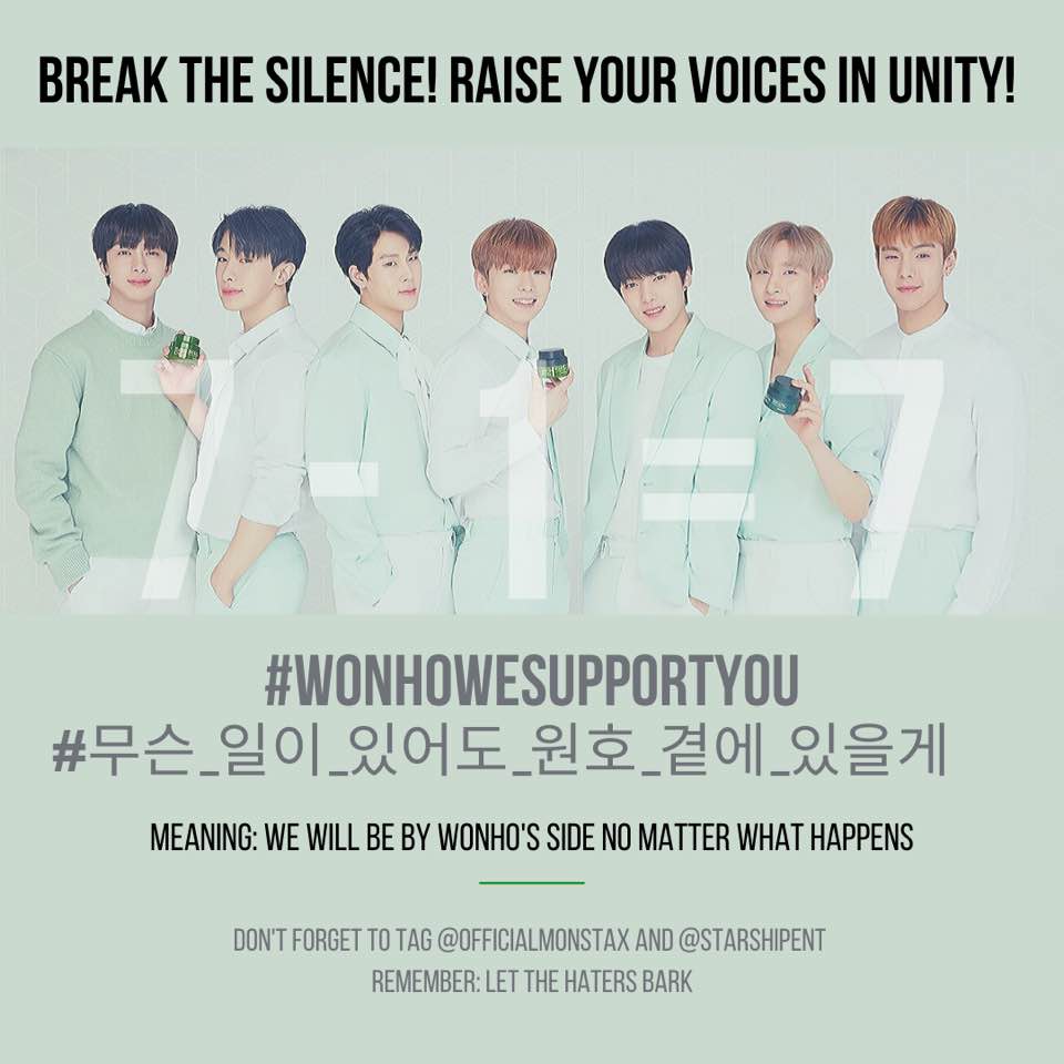 2020011012pm KST onwards133rd Hashtags @OfficialMonstaX  @STARSHIPent  #WonhoWeSupportYou  #무슨_일이_있어도_원호_곁에_있을게