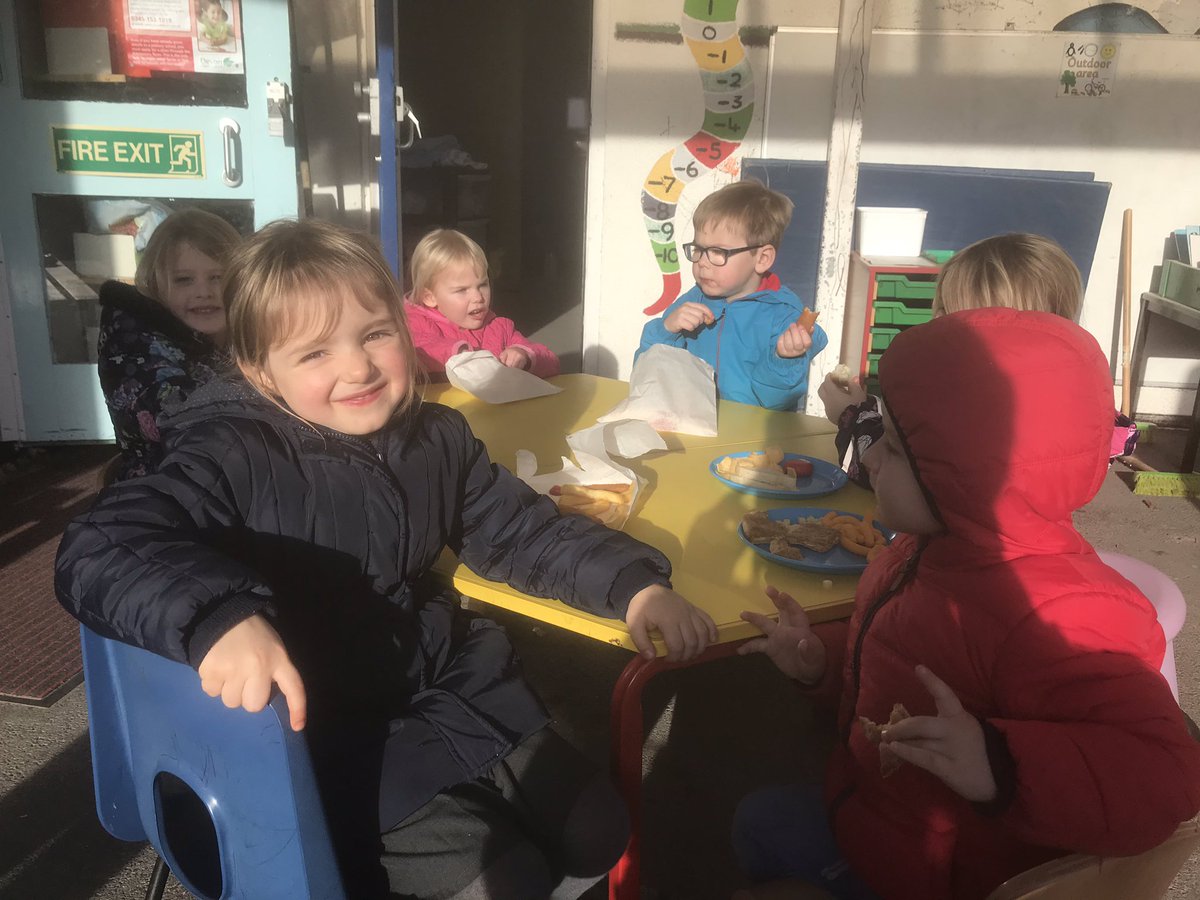 Winter picnic as requested by one of our Reception pupils - we have found a lovely sunny spot!