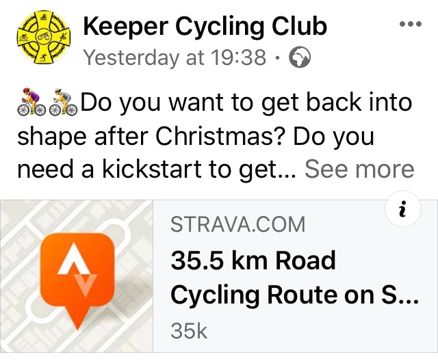 keepercycling's tweet photo. Social spin this Sunday go to Keeper cycling club Facebook page for more info. https://t.co/BgA3vlnUAb