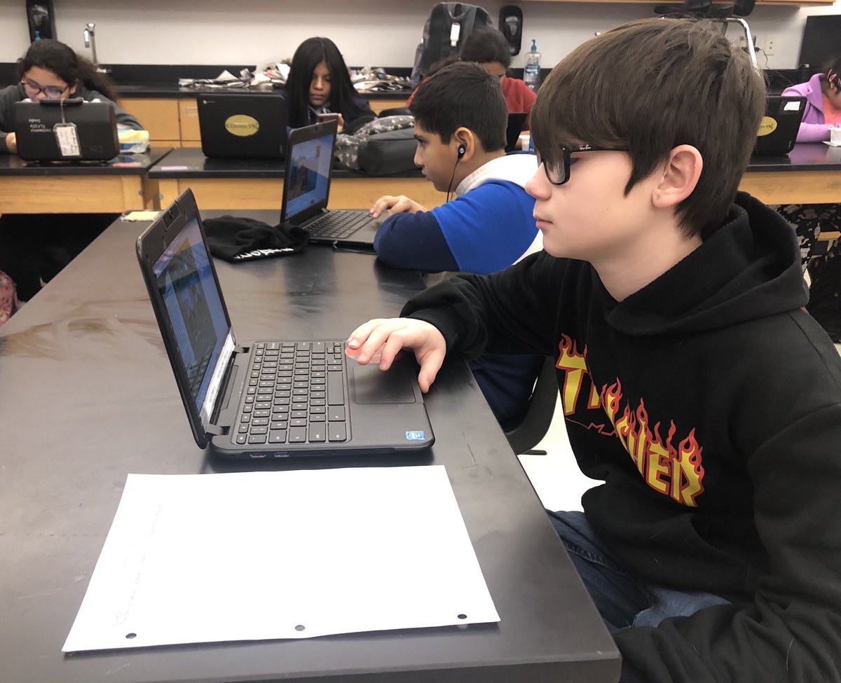 Proud of My Sixth Grade Science Students Working on Their Weathering/Erosion Virtual Lab #MPMiddle #spongempms
