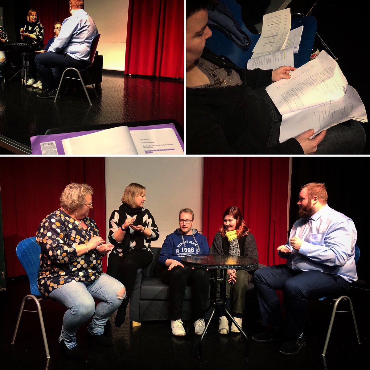 Ab heute sind es noch fünf Wochen bis zur Premiere. Wir liegen gut im Zeitplan. Habt ihr schon Karten? | #theater #theatermimus #10years #37ansichtskarten #michaelmckeever #komödie #probe #esgibtnochkarten #hamburg #ahrensburg #bramfeld #hamm