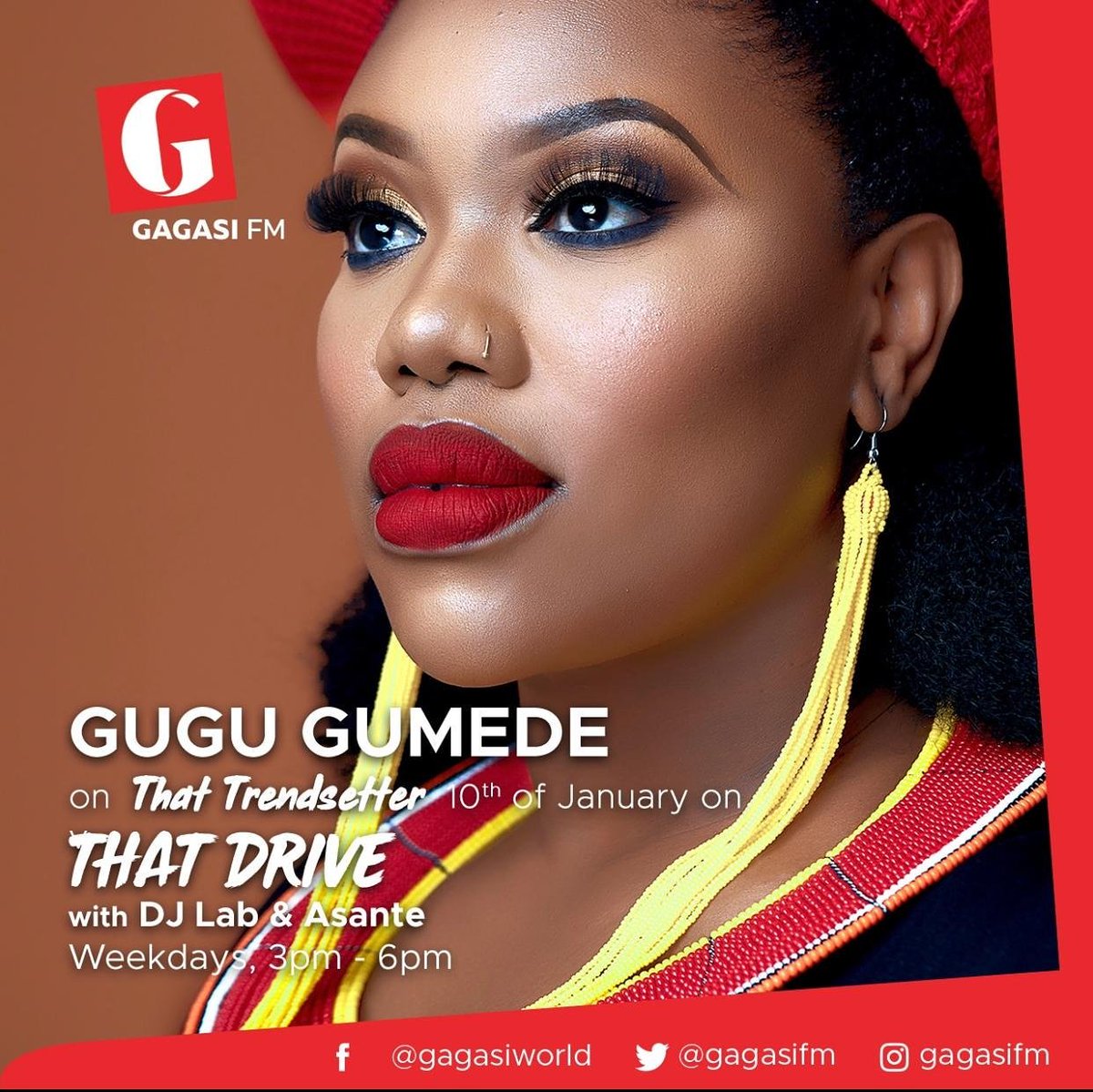 Uzalo_SABC1's tweet photo. Listen up for Gugu Gumede @realgugugumede on @ThatDriveKZN TODAY between 3-6pm on @gagasifm 📻🔥📻🔥 https://t.co/jdmN5rI3vg