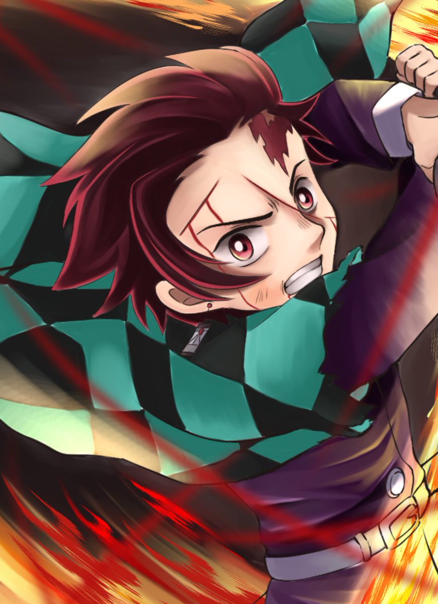 きりりん 炭治郎途中 W 鬼滅の刃 竈門炭治郎 ヒノカミ神楽 イラスト