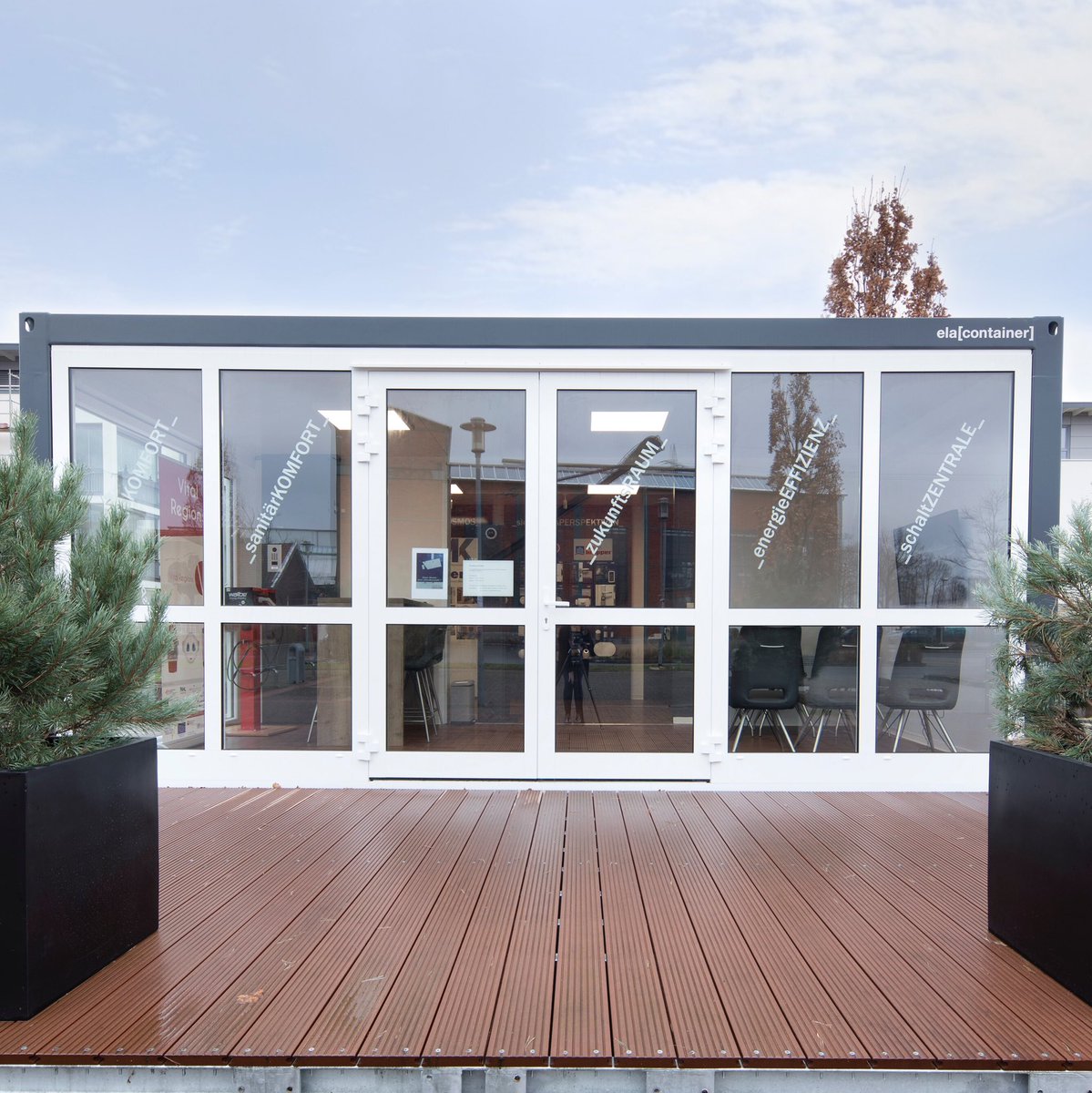 Ela Container We Create Space For The Future Have A Look At Our Facility For Our Home District The Emsland Its Used As A Showroom For Smarthome Technologies T Co Dfe2kpvqec