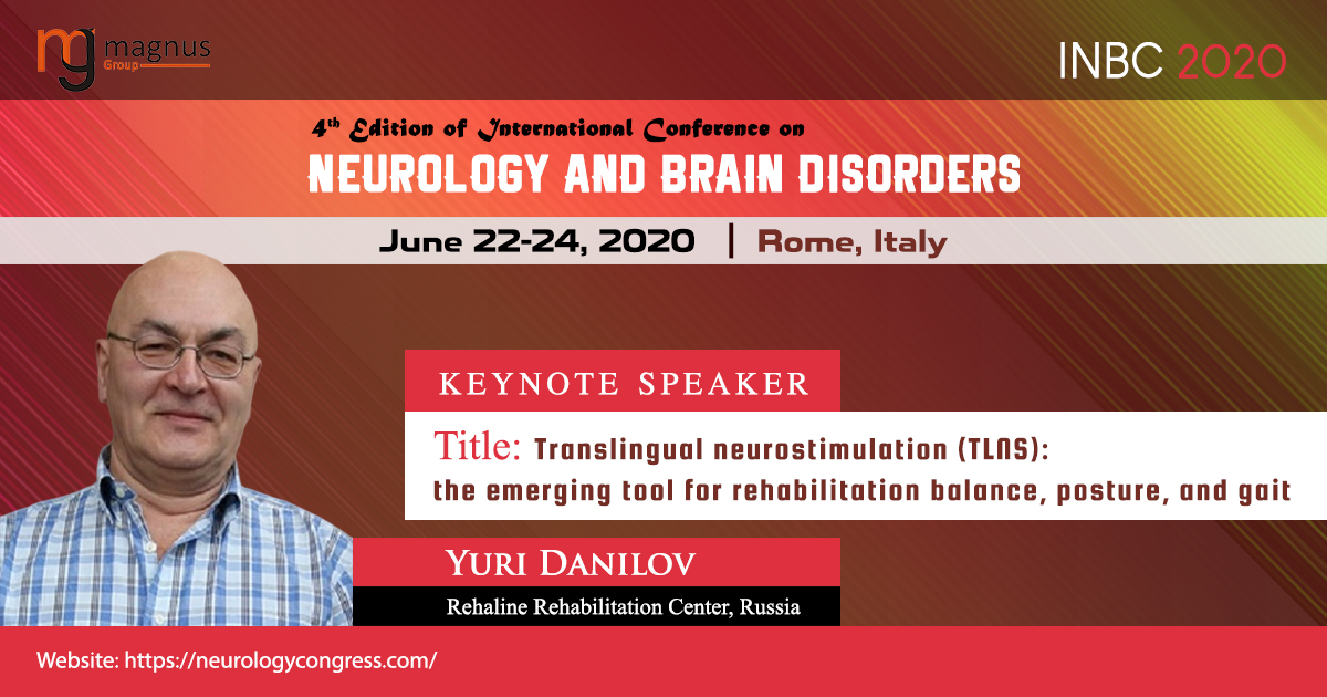NeurologyEvent's tweet photo. We are very enthusiastic to have #YuriDanilov from #RehalineRehabilitationCenter, Russia as our keynote speaker from June 22-24, 2020 in Rome, Italy.
We can't wait to listen to his talk @NeurologyEvent
URL: https://t.co/DXW34ZlYPn
#NeurologyConferences #Braindisorderconferences https://t.co/YYnlub9ijk