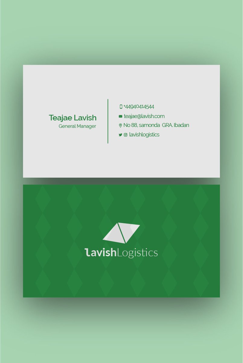 Hi, My name is Teajae Lavish and i own Lavish Logistics.We always Deliver! #Designer #BusinessCard #Friday