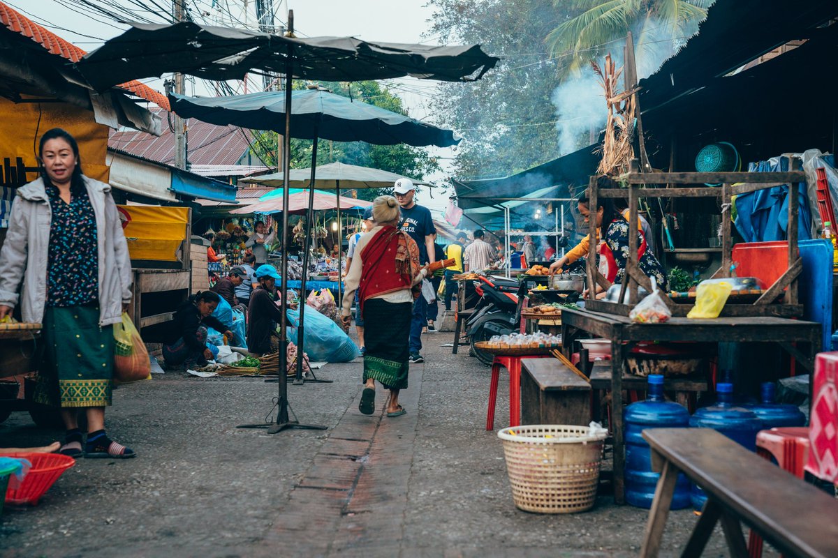 mrmbymarko's tweet photo. Have you ever wondered how looks like morning market in Luang Prabang? 🇱🇦 Here you can find everything from fresh veggies, fruits to some fresh fish and other kinds of meat. I can just say that all those colours fascinated me! #Presstrip #MrMbyMarkoTadic #LuangPrabang #Laos https://t.co/e3S7DmQZzN
