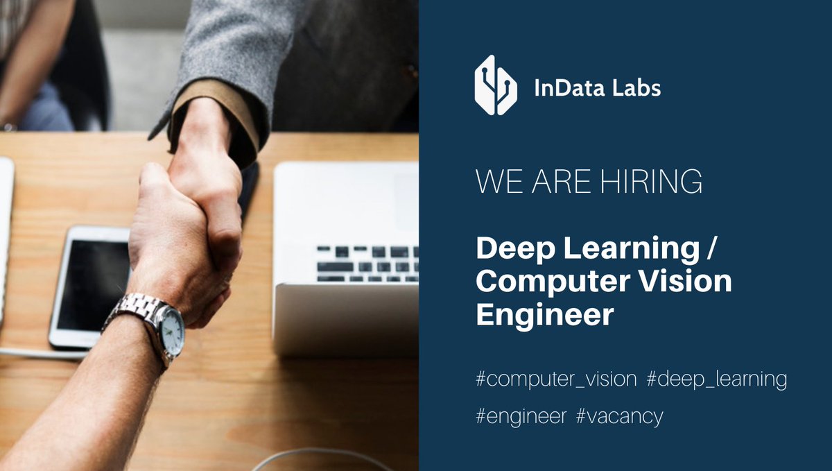 InDataLabs's tweet photo. We are HIRING!
InData Labs is looking for a Deep Learning/ Computer Vision Engineer.
Follow the link to get more details: https://t.co/tS44IGbULx
Apply at hrm@indatalabs.com
#InDataLabs #BigOnDataScience #DeepLearning #ComputerVision #Vacancy https://t.co/reG9vFDaL8