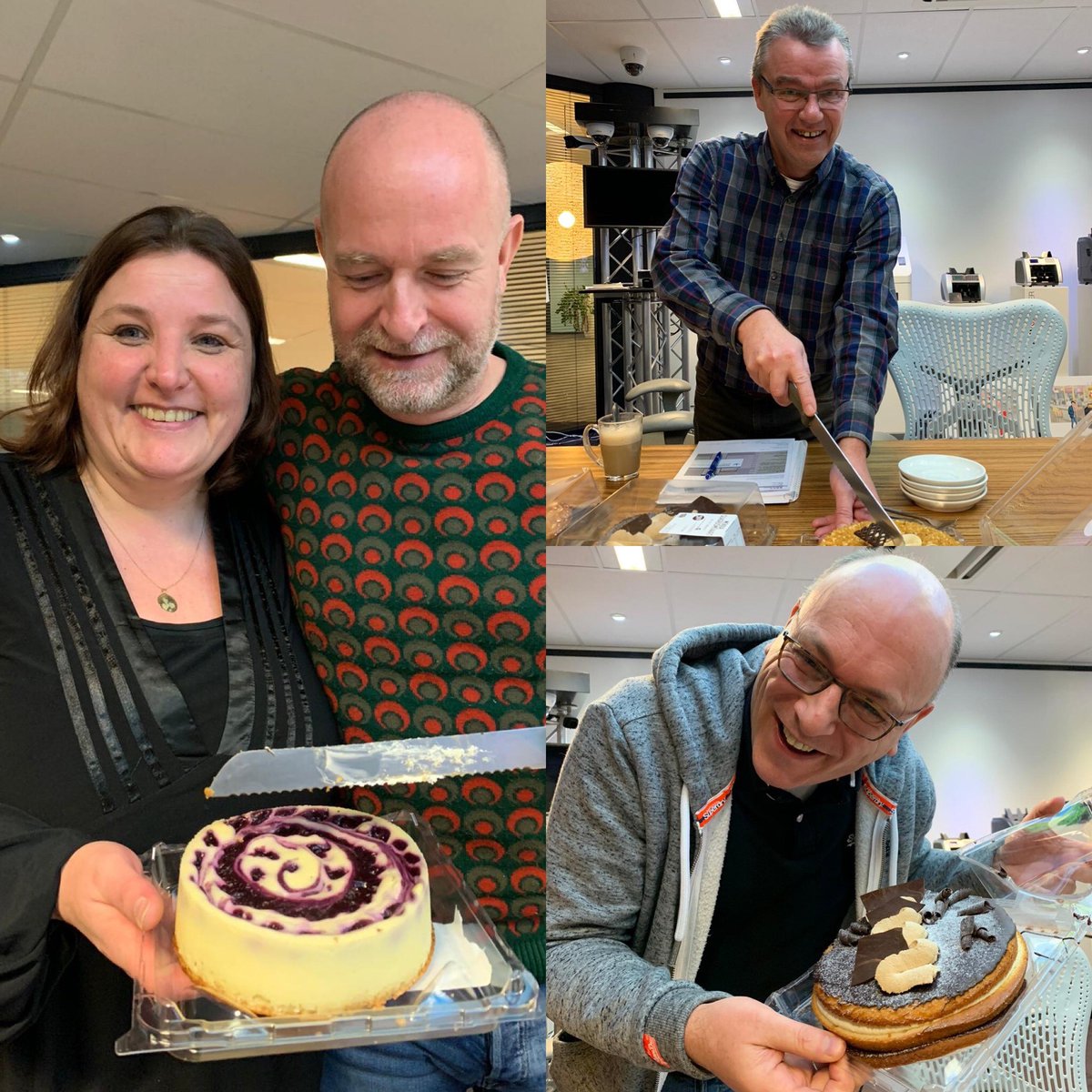 RelyonServiceMt's tweet photo. πππ Taarten voor Merlin (betaaloplossingen) de combi #AFASProfit en #RelyonServiceManagement is live! Gefeliciteerd met deze mijlpaal en thanks Wouter van @RelyonServiceMt en Babette van @AFAS #ERP #servicemanagement https://t.co/k9sVFaOlkh