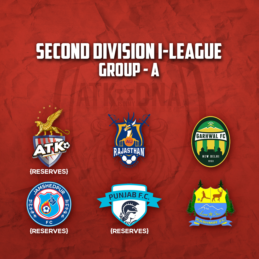 atk_dna's tweet photo. ATK Reserves will have to do a lot of travelling, as they are drawn in the group-A of Second Division I-league 2020.

#AamarBukeyATK https://t.co/hBMPB04H8R