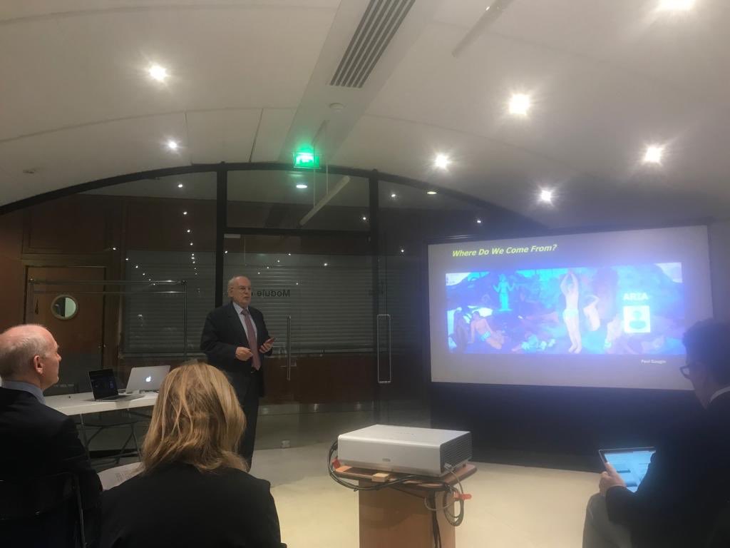 Jean Bousquet illustrates digitally integrated care pathways for respiratory diseases today at <a href="/DHE_2020/">DigitalHealthEurope</a> meeting in Paris