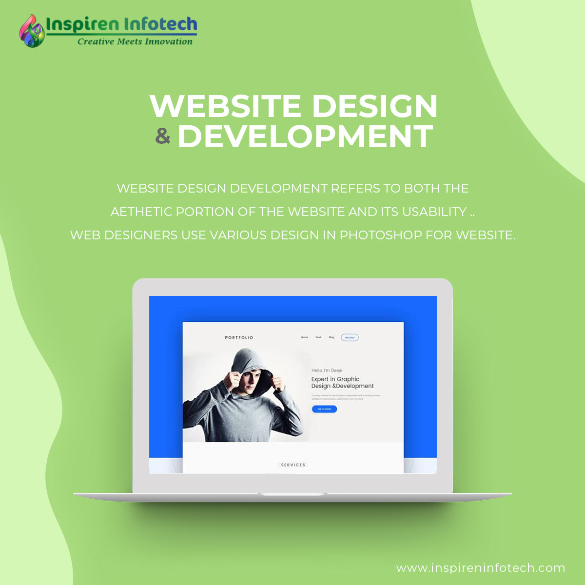 Website Design &amp; Development Services Provided by INSPIREN INFOTECH

Website design development refers to both the aesthetic 

Visit us :-
inspireninfotech.com

Upwork Profile URL:-
upwork.com/o/companies/~0…

Freelancer Profile URL:-
freelancer.com/u/InspirenInfo

#webdesign #design