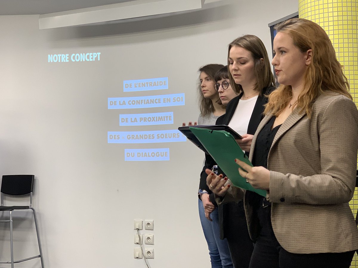 camillejourdain's tweet image. Un concept proposé par une équipe d’étudiants lillois: une application basée sur:
- de l’entraide
- de la confiance en soi
- de la proximité
- des « grandes sœurs »
- du dialogue
#PW2020 #ProjectWeek2020 #Projet #Formation #Innovation #Nike #Sport #Millenials #Ionis #Iseg #Lille