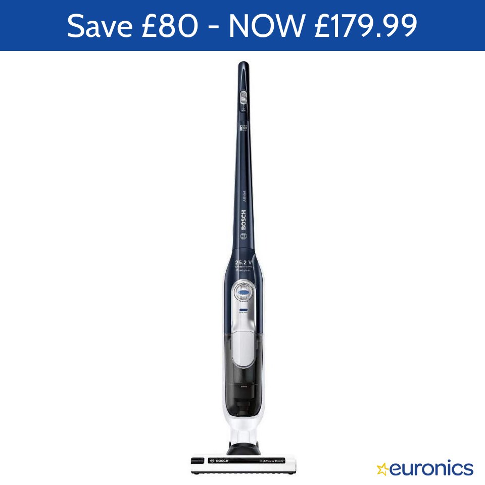 Adcocks_Watton's tweet photo. Save £80 on the BOSCH Athlet Prohygenic Cordless Vacuum Cleaner - Now only £179.99 💻 https://t.co/2CtTPIzUPs #euronics https://t.co/CzYNmyqvCn