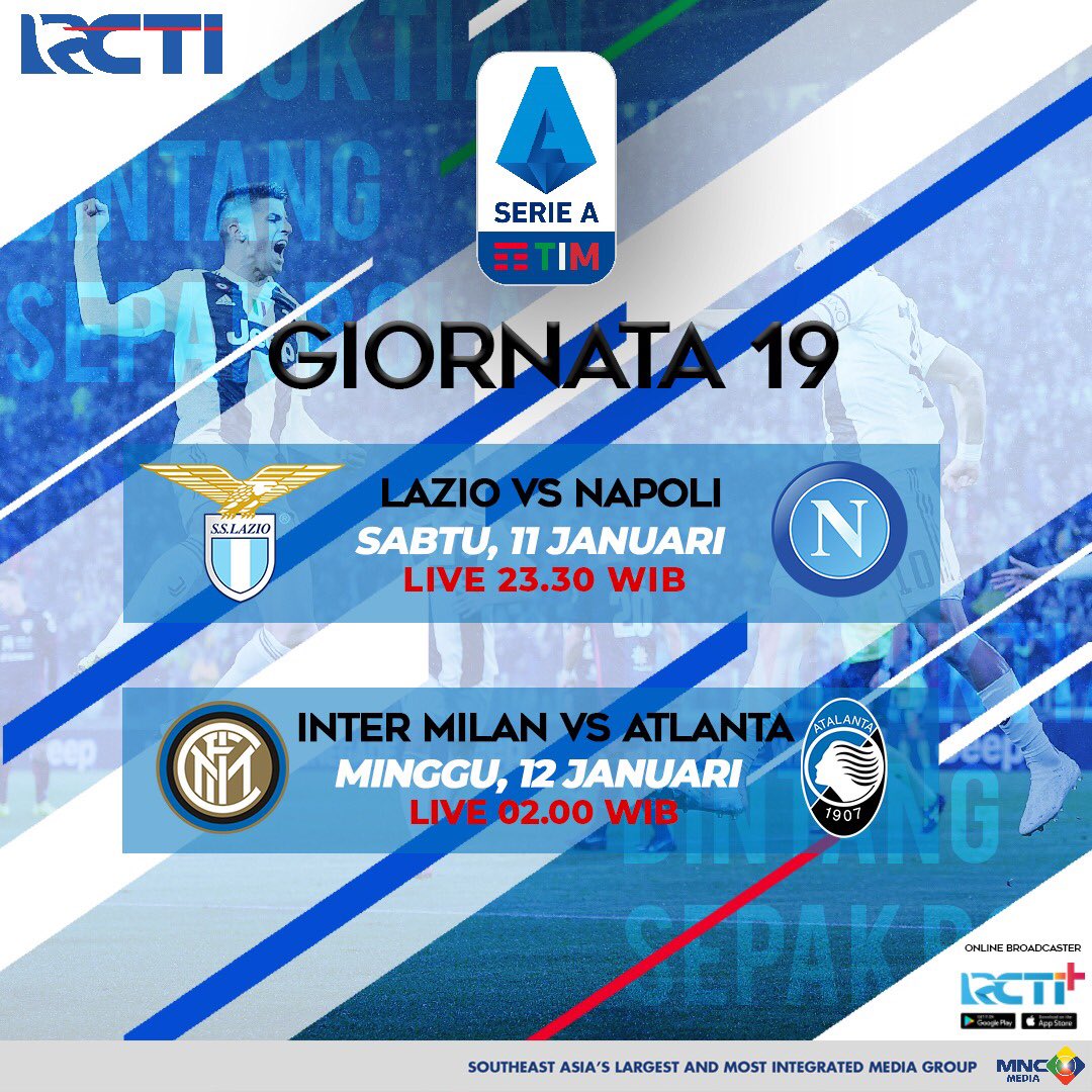 Info_SerieA's tweet photo. Jadwal siaran langsung Serie A Giornata 19. https://t.co/tJl1QcngEW