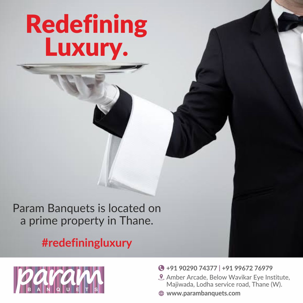 This makes it the perfect option where guests can be connected to the business as well as the entertainment hubs around town. Banqueting at Param Banquets will add glamour to any occasion. 

parambanquets.com

#redefiningluxury #banquetsetup #wedding