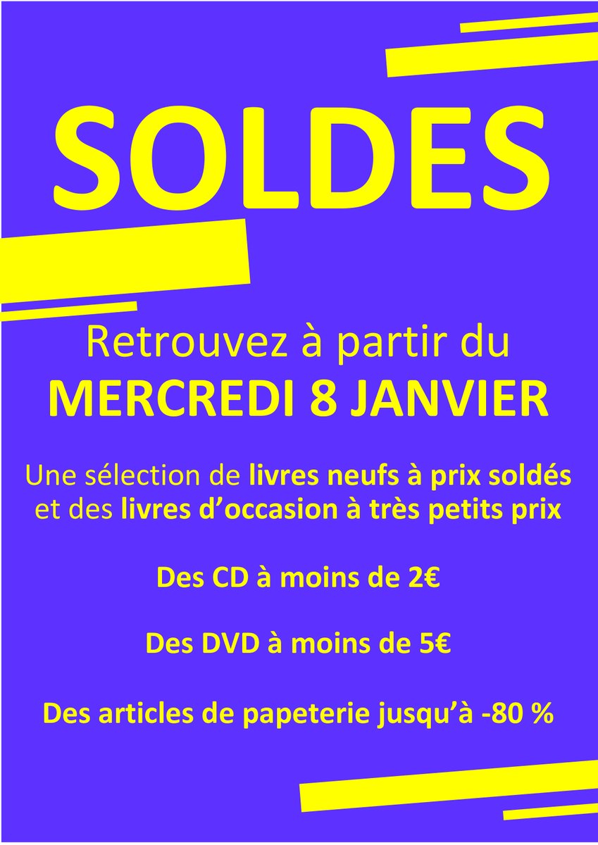 C'est les #SoldesHiver2020 dans votre magasin #GibertJosephBarbès !!

Des affaires en or sur le #neuf comme sur l'#occasion ! Dépêchez-vous, ces #offres sont comme à chaque fois limitées en stock...

#petitsprix #livres #CD #DVD #BluRay #papeterie #culture #Paris18