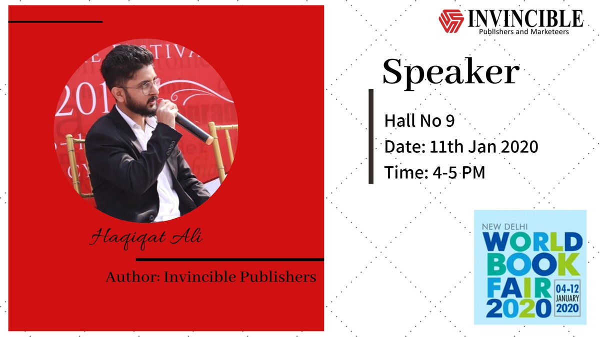 ipublish1's tweet image. Our speakers for Author meet: New Delhi World Book Fair 2020.
Jan 11, 2020 | Saturday | 4:00 - 5:00 PM
Pragati Maidan, New Delhi
#AuthorMeet #NewDelhiWorldBookFair #PragatiMaidan #Speakers #Authors