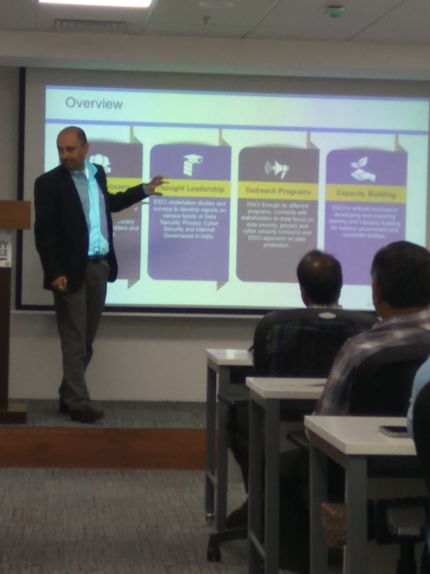 ccoe_hyd's tweet photo. What does #cybersecurity mean to different stakeholders across the industry? Bharat Anand, Sr. Director, @DSCI_Connect provided answers to this question as he discussed the impact of data privacy & impact on businesses at the #SMBWorkshop held at #CCOE_Hyd. https://t.co/H3Lpzjio2C