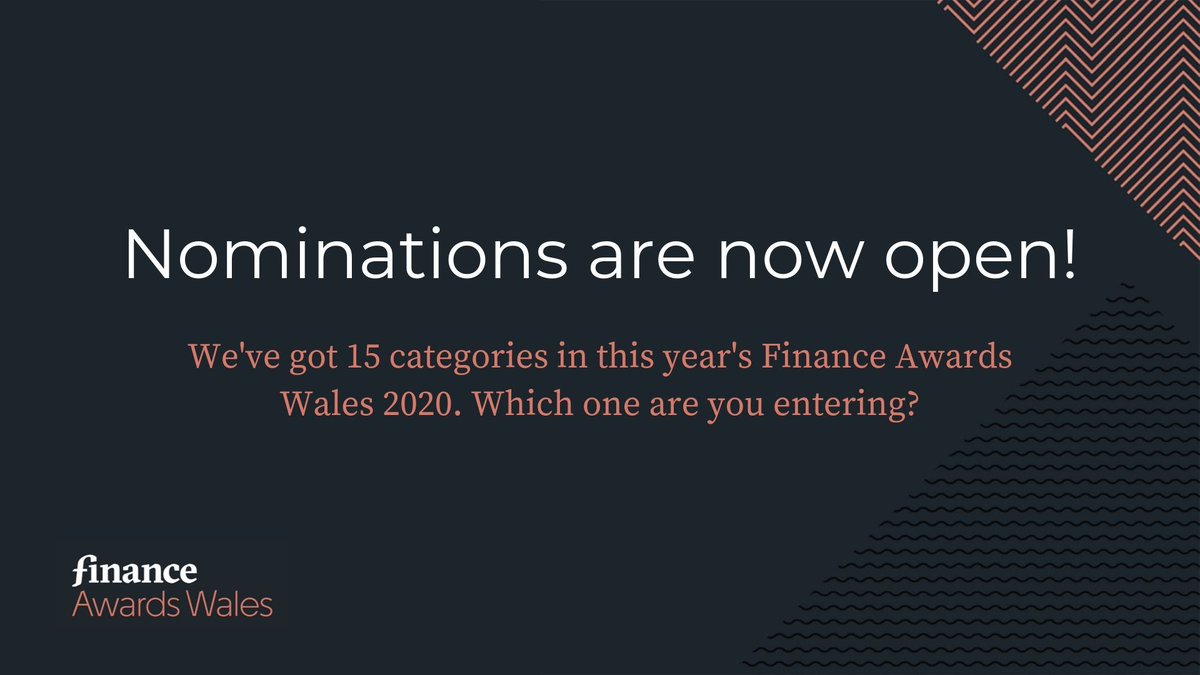 This year, have you chosen to nominate yourself or someone else for #FinAwardsWales?

There's still time to make your nomination!

 buff.ly/2OD5PEy

 #Finance #Wales