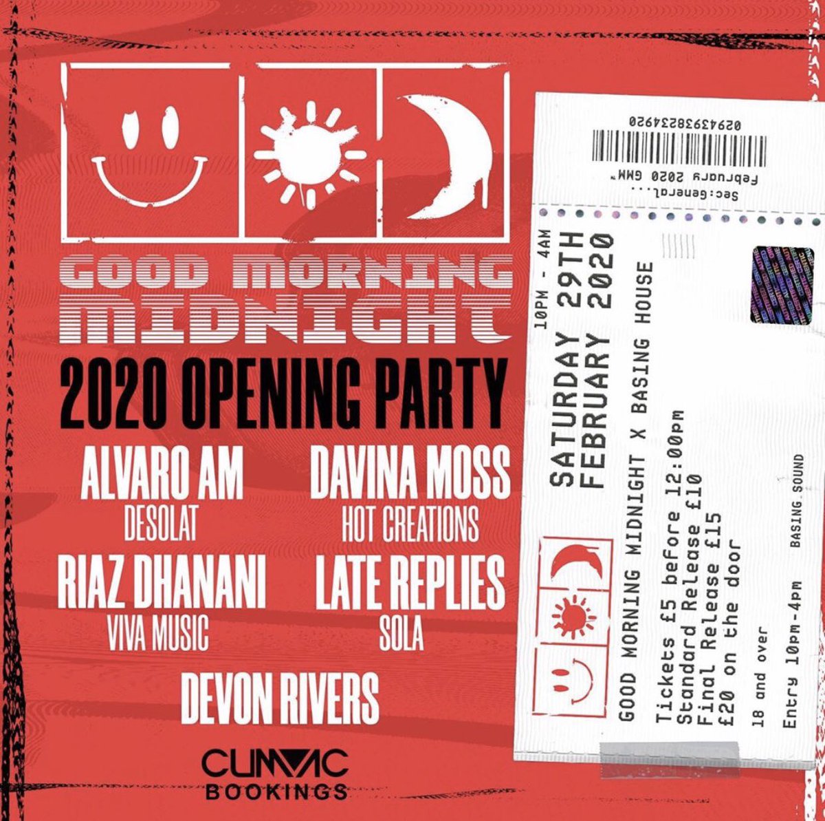 Saturday 29th February we make our return to Basing House with an absolute power house line up!

£5 before midnight tickets are running low and expected to sell out soon!

Tickets 
residentadvisor.net/events/1358894