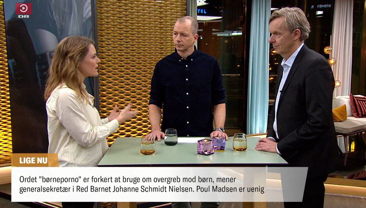 redbarnetdk's tweet photo. Vi skal stoppe med at bruge ordet 'børneporno'. Sex med et barn er et overgreb og har intet med porno at gøre. Kald det, hvad det er: Overgrebsbilleder af børn. God debat mellem vores generalsekretær Johanne Schmidt-Nielsen og @pomaEB i Aftenshowet @DRNyheder. #dksocial #dkmedier https://t.co/GTEn3hblyE