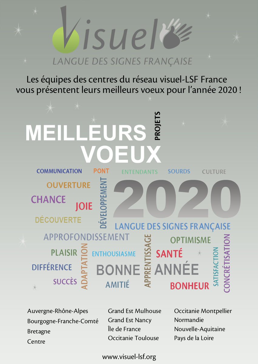 On vous souhaite une année 2020 riche de belles découvertes autour de la Langue des Signes !
Merci pour votre confiance.
#LSF #LANGUE #COMPÉTENCES #CERTIFICATION #CC_LSF #INSERTION #FORMATION #ENTENDANT #SOURD #SENSIBILISATION #NOUVELLE_AQUITAINE #BORDEAUX #LANGUE_DES_SIGNES