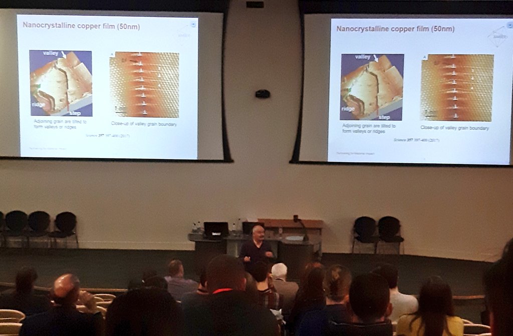Prof <a href="/BolandLab/">Boland Lab</a> starting off the final day of the msisymposium2020.ie presenting how STM analysis revealed that nanocrystalline copper films are never flat ! 

<a href="/ambercentre/">AMBER</a> <a href="/TCD_physics/">TCD_physics</a> <a href="/TCD_AML/">Trinity AML</a> <a href="/tcddublin/">Trinity College Dublin</a>