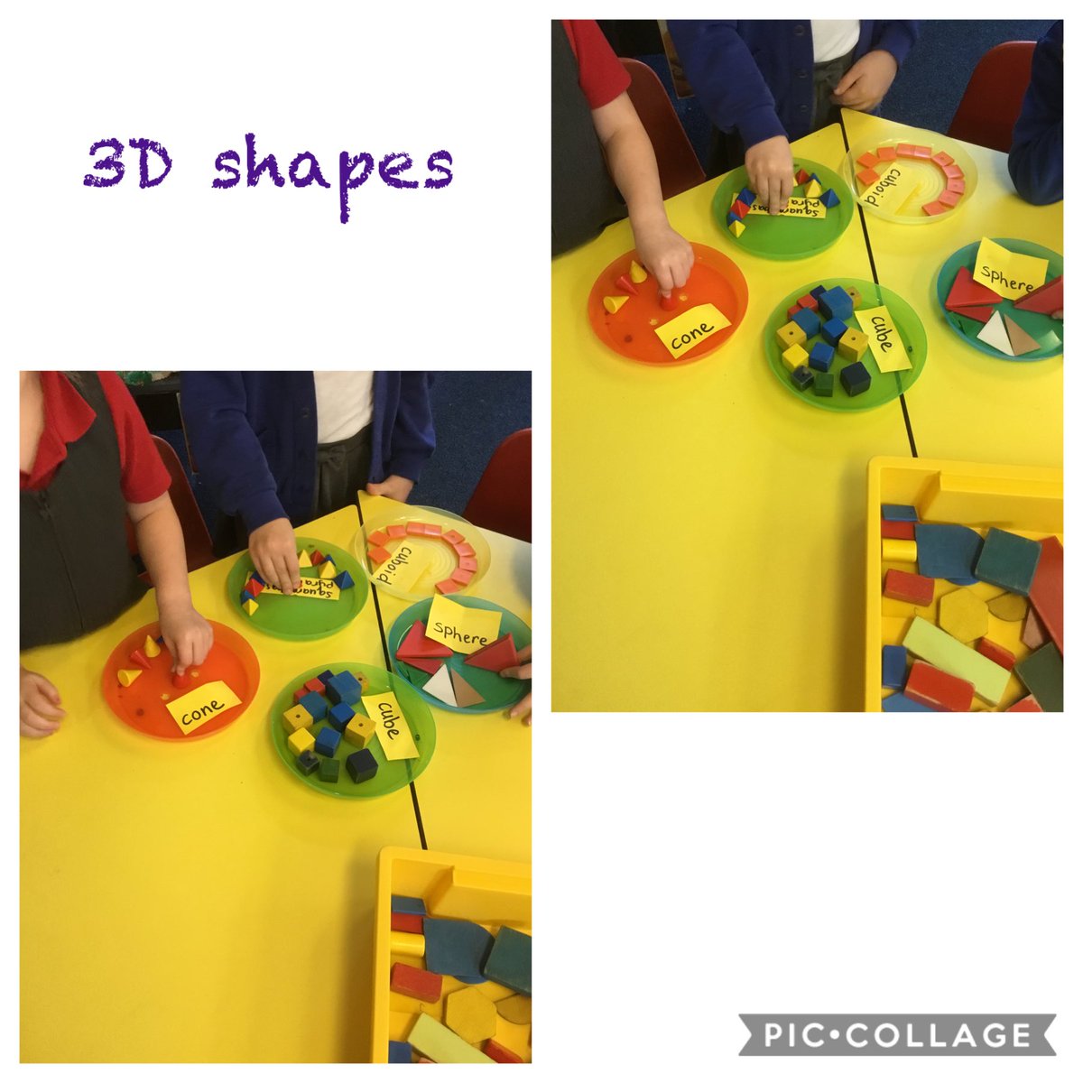 HTPS_MrsPaynter's tweet photo. @HTPSchool this week in maths we have been looking at 3D shapes. We sorted them into groups. #bigmaths #widermaths https://t.co/kUT4aXUlP9