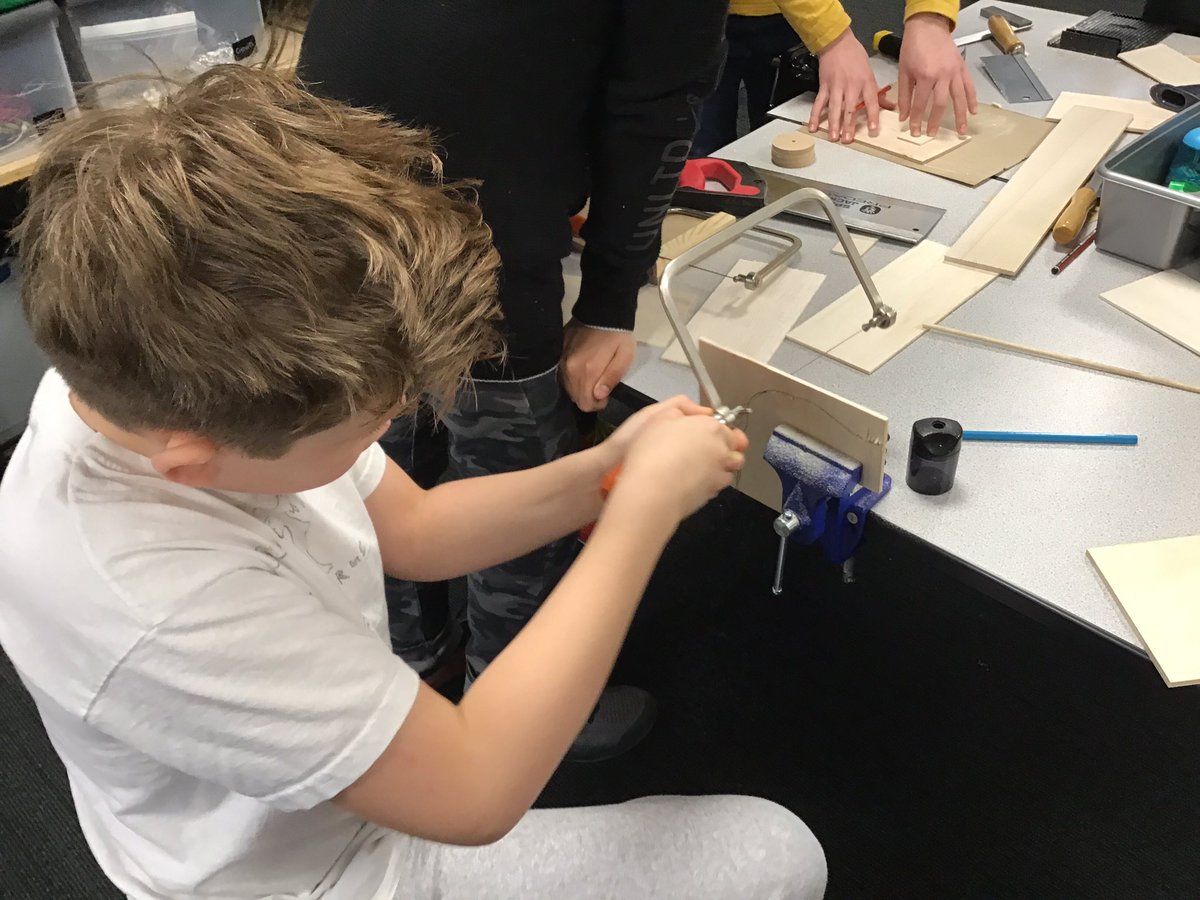 ACSEghamDigital's tweet photo. Grade 5 woodworking in the Den #makerspace Developing new skills. Learning safe techniques @ACSEgham @lou2560 @carolMilner14 https://t.co/fgUPqMH1jA