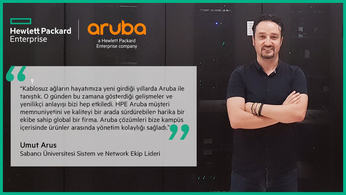 HPE_Turkey's tweet photo. Sabancı Üniversitesi, kampüslerinde yüksek hızda Wi-Fi sunmak için #HPE Aruba’yı kullanıyor.
@ArubaEMEA #DigitalSchools #DigitalTransformation  https://t.co/CMO75iRTgA https://t.co/0VVVeaSY3p