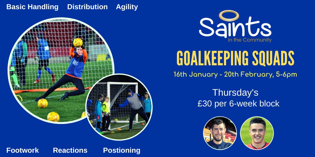 🙌| Does your child idolise <a href="/Zanderr1/">ZanderClark</a>? Well if they're looking to follow in his footsteps start with the <a href="/Saints_Trust/">Saints in the Community</a> Goalkeeping Squads!

Sessions start on Thursday and run in 6-week-blocks. Places must be booked in advance via the Trust's website 👇

➡️ saintsinthecommunity.co.uk