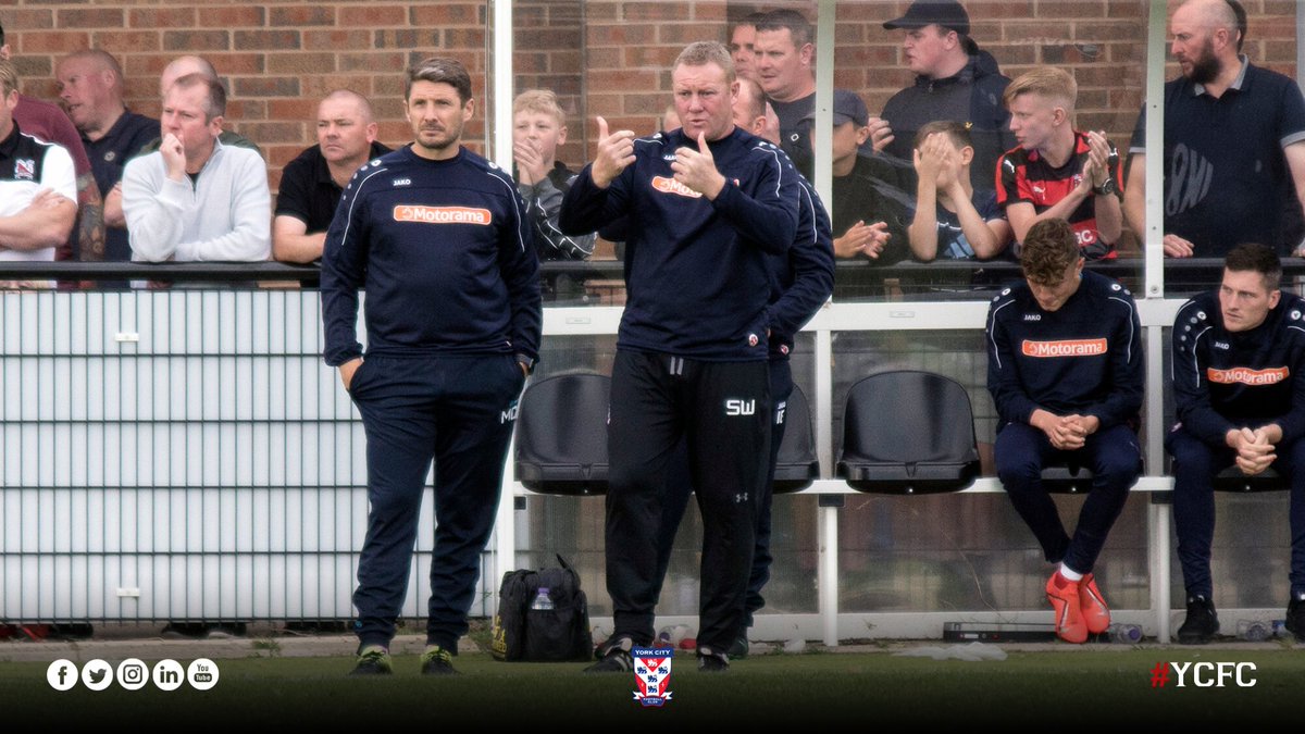 YorkCityFC's tweet photo. Today marks 1⃣ Year since Steve Watson and Micky Cummins took over at York City! 🙌

#YCFC 🔴🔵 https://t.co/qDkaZO7xsO