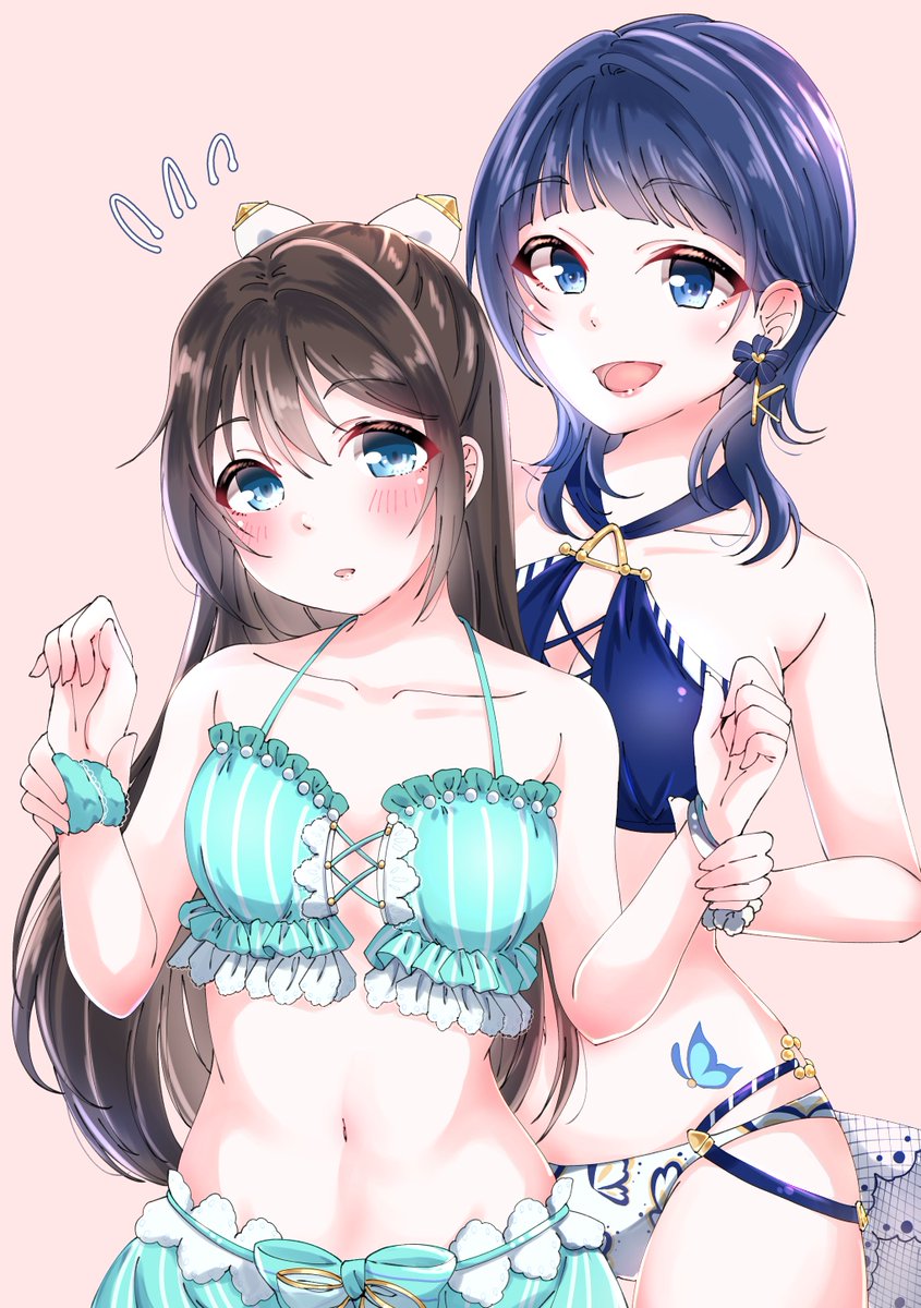 桜坂しずく 「スクスタのイベントストーリーを邪な目で見ているので、果林さんが前で組んでるしず子」|コバヤシ@skeb/MHR:SBのイラスト