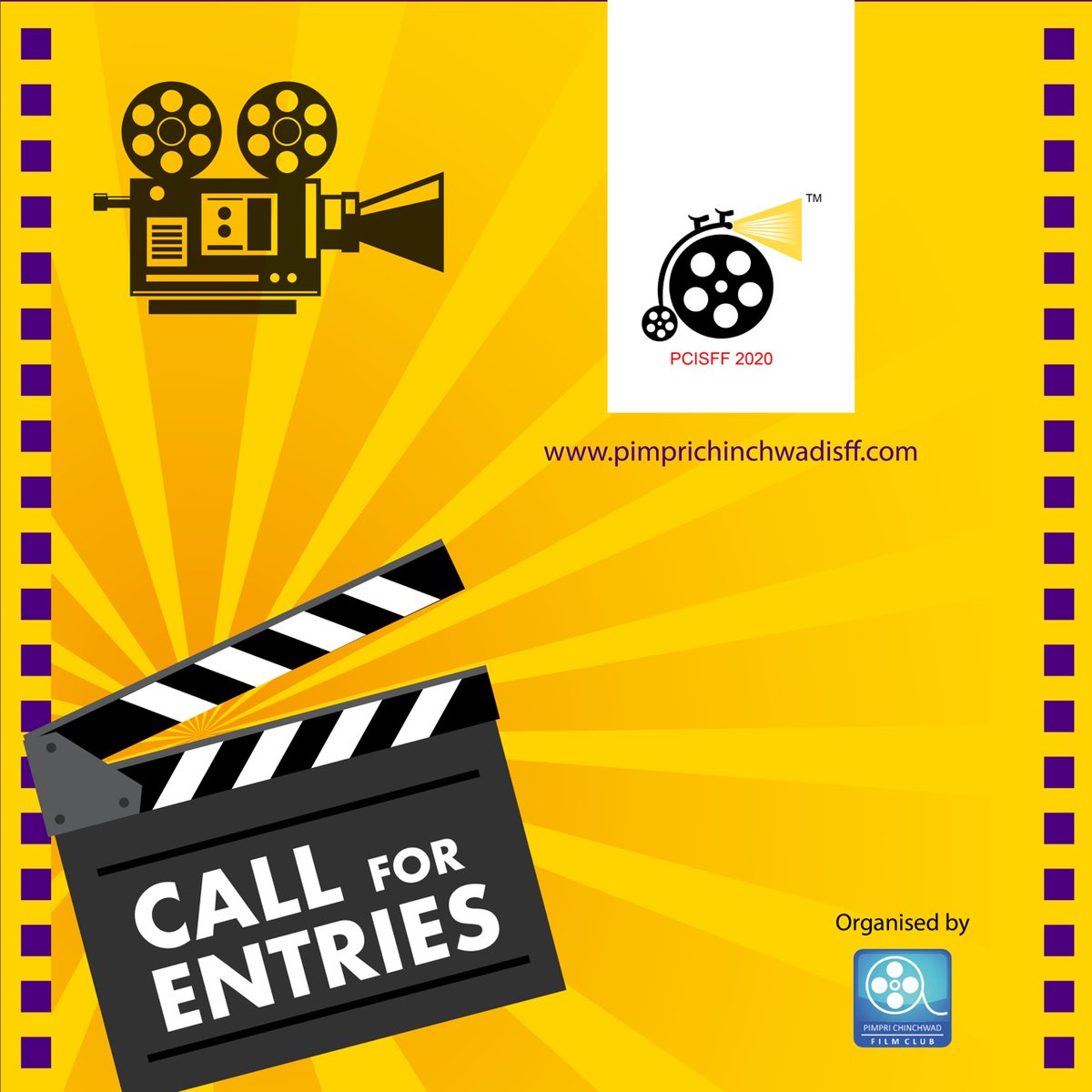 pcmcisff's tweet photo. "Roll Sound, Roll Camera and ENTRIES OPEN 🎬
#Pcmcfilmclub has organised ""2nd Pimpri Chinchwad International Short Film Festival -2020"" as known as ""PCISFF_2020"".
Submissions  👇
https://t.co/KUH1ulX3eS
or
https://t.co/x6FidPIPML
#PCISFF #shortfilm #shortfilmfestival https://t.co/i46HeiFEQg