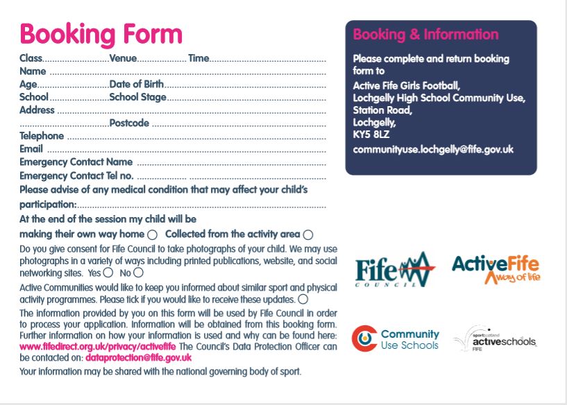 FifeActiveSch's tweet photo. ⚽️NEW GIRLS ONLY FOOTBALL⚽️
⚽️P4-7
⚽️5-6pm Wednesdays from January 22nd
📌@lochgellyHS @CommUseFife
@ActiveFife @sportscotland #gettingmoreactive #thisgirlcan https://t.co/OKcVzjfMkD