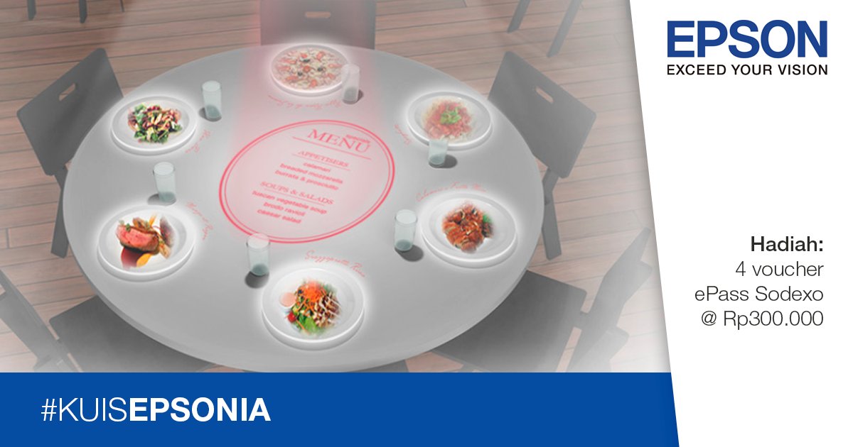 EpsonIndonesia's tweet photo. Buat tweepsoners yang mau ikutan #KuisEpsonia, pastikan kamu sudah follow kami ya.

Hadiahnya berupa 4 voucher ePass Sodexo @ Rp300 ribu. Mantap bukan? #Kuis-nya bisa diakses di https://t.co/yF4j1SuK4Z. Selamat menjawab &amp; baca S&amp;K-nya. https://t.co/O36ysuIOZ4