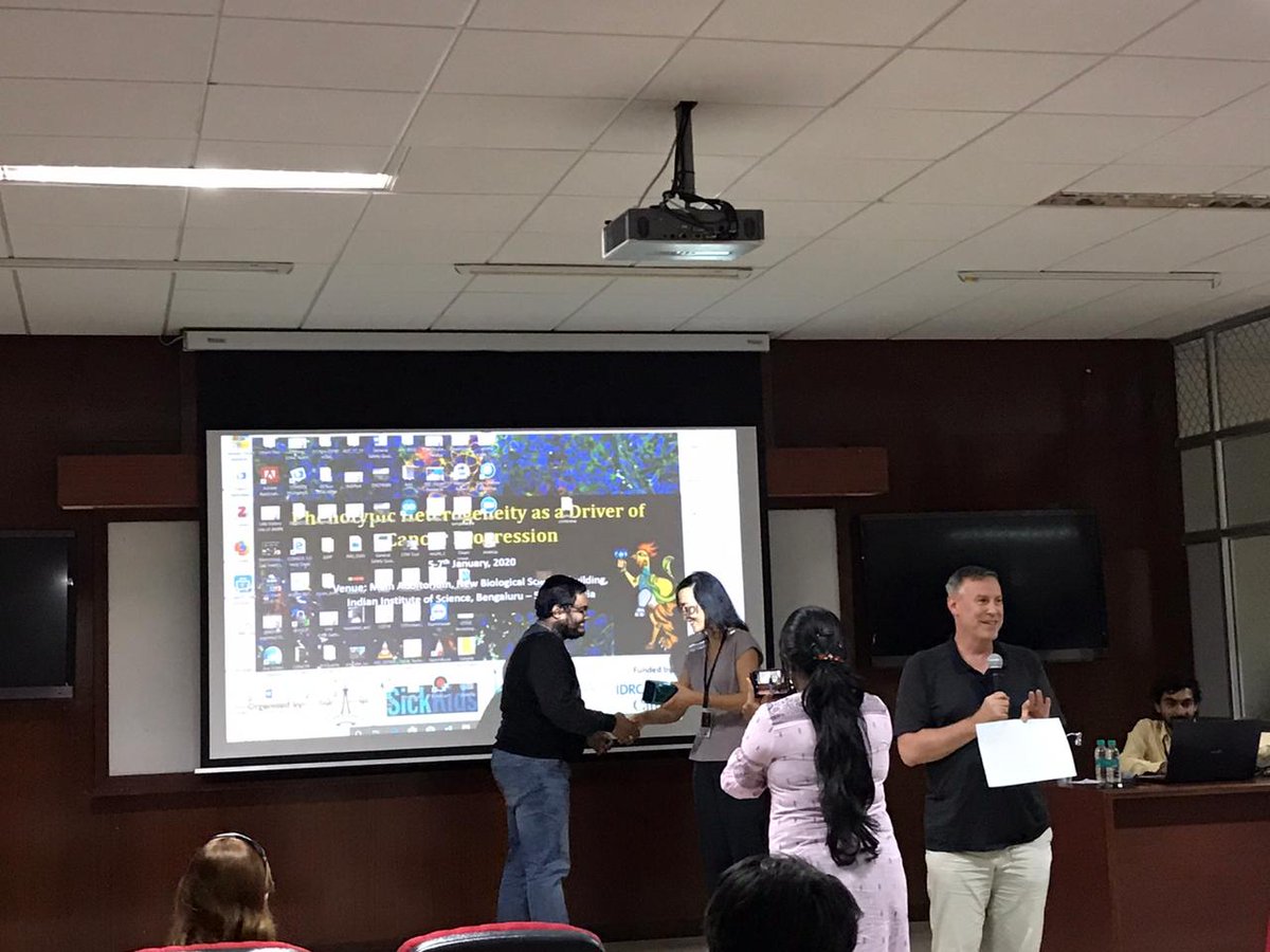 mkjolly15's tweet photo. @kishorehari139 @BSSE_IISc inaugurates inaugurates the 'Best Poster' awards for the group, by receiving the top spot in poster presentation at #Phenotypicheterogeneity meeting @iiscbangalore. Congrats to all co-authors @BSabuwala @francescfont @SZapperi @CAMLaPorta @VishnuBalaram https://t.co/qLh9ZCCeia