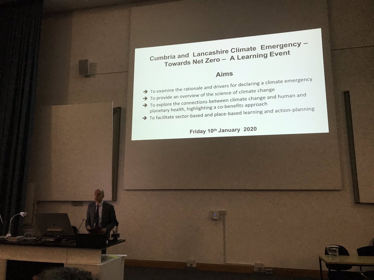 dnaxe's tweet image. Mark Dooris opening @UCLan Cumbria &amp;amp; Lancashire Climate Emergency - Towards Net Zero - A Learning Event