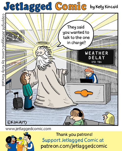JetlaggedComic's tweet photo. New Cartoon "Weather Delay"
Support my work @ https://t.co/VGoxztyhLx
Sign up for Jetlagged's E-mail Fan Club https://t.co/bn8nBC1epk
https://t.co/QVHkVbWoiu

#flightattendant #crewlife #stewardess #jetlaggedcomic #KellyKincaid #comics #flightcrewhumor #humor https://t.co/cFxyWuOrA5
