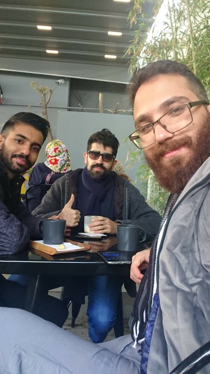 M_dashtipour's tweet photo. A rainy Friday morning with friends @ArtalanZol and @erfanvaredi in #cafe77 and talking about big thing which will happen in future of threeof us. Or even more. https://t.co/aCDf7Ht8t6