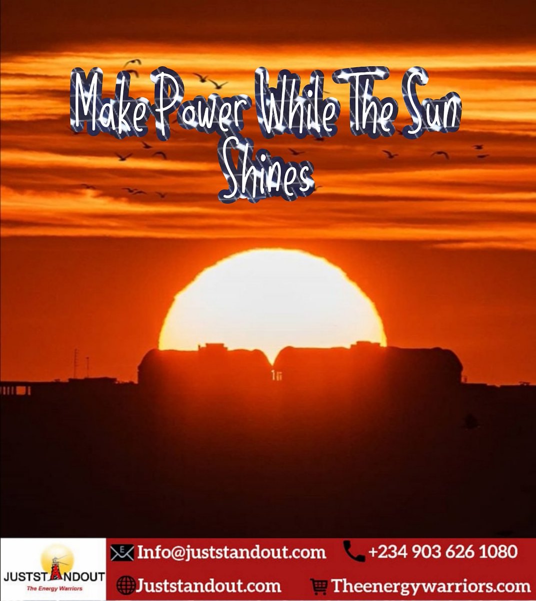 JUSTSTANDOUT's tweet photo. #Kilowattdivide #juststandoutenergy #solarforhomes #solarforschools #education #solarforestates #realestate #propertydevelopers #solarforhospitals #solarforfarms #ict #instarenewableenergy #instapower #photovoltaics #solarpanels #batteries #inverters #solarpowered https://t.co/USwWqIURBz