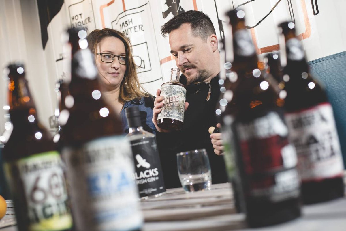 BlacksBrewery's tweet photo. It's all about quality here at Blacks! Maud and Sam testing Blacks Spiced Irish Rum 🥃 #distillery #blacksbreweryanddistillery #irishcraftspirits #livingthedreamsince2013 #blacksofkinsale #irishbrewery #firstirishrum #kinsale #drinkresponsibly https://t.co/mACL2GB35z