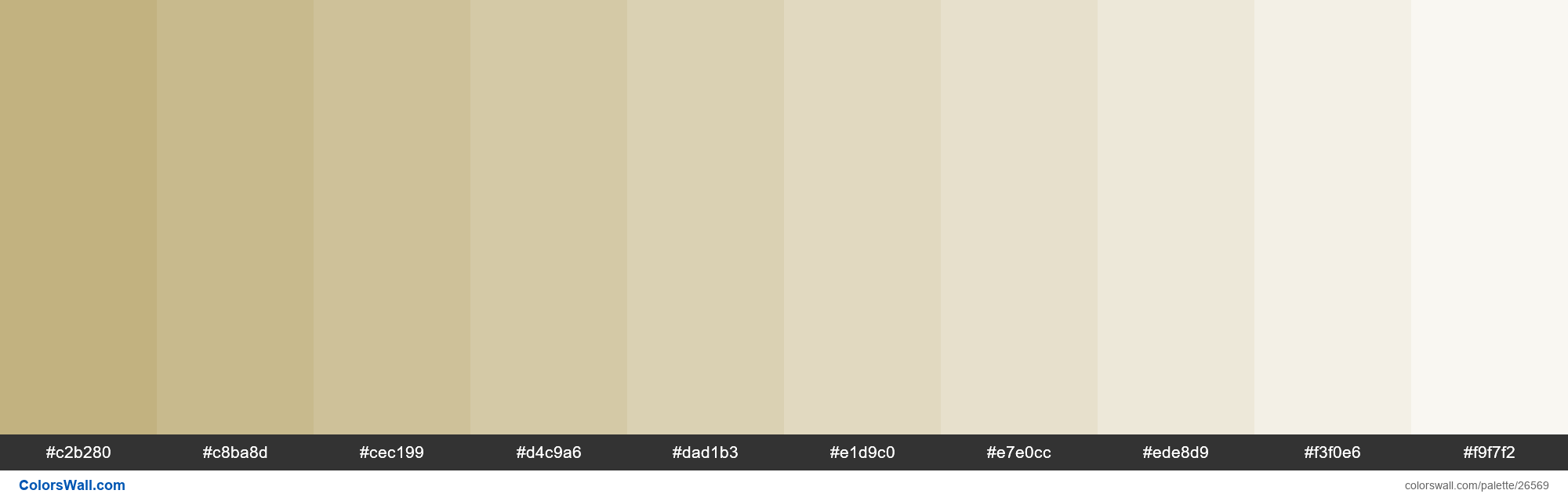 colorswall on X: Tints of Ecru color #C2B280 hex #c2b280, #c8ba8d